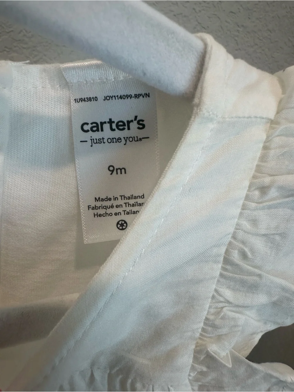 Carter's White Dresses with Light Blue Anchors and Embroidery
